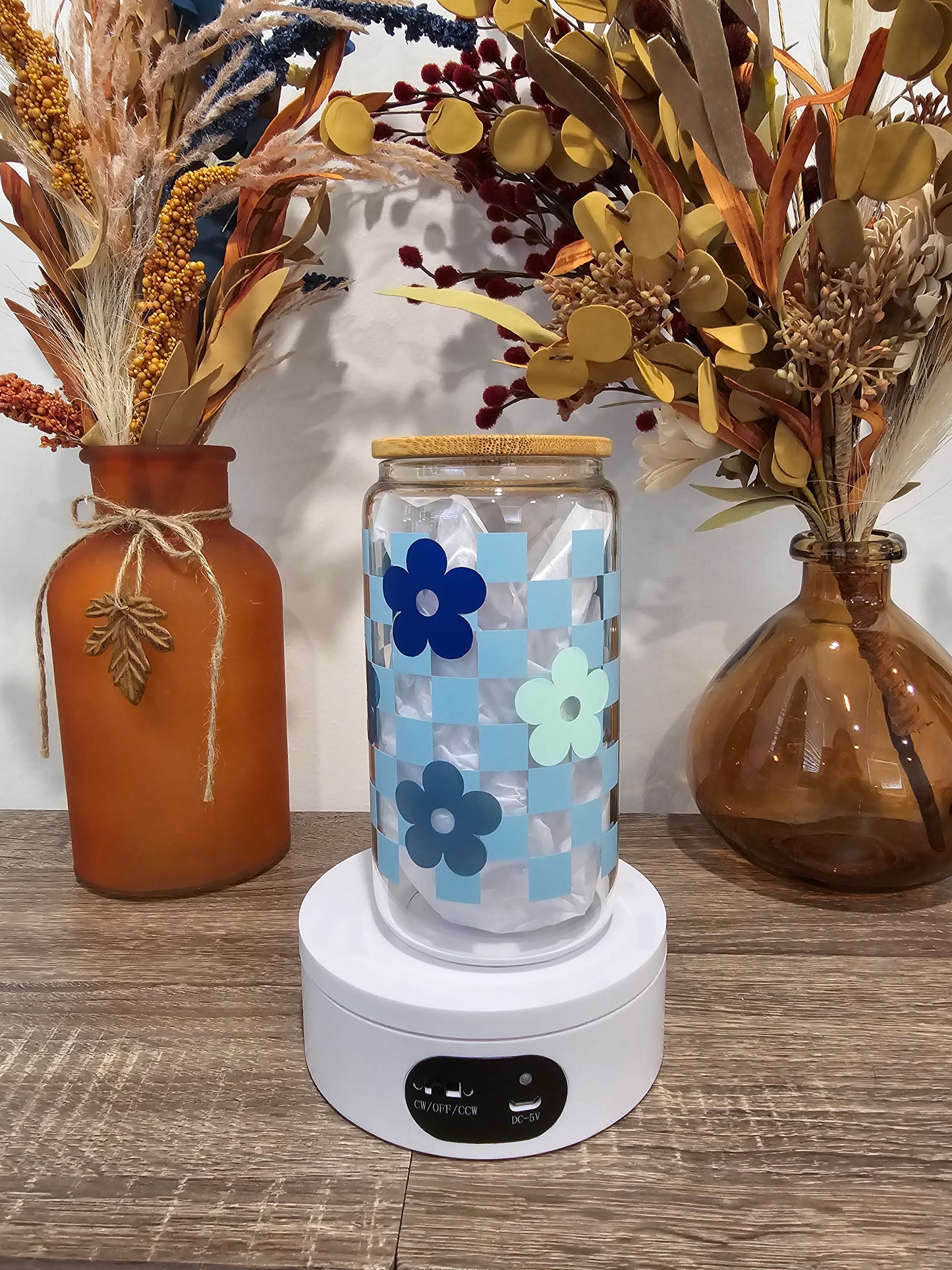 Flower Girl Glass Can