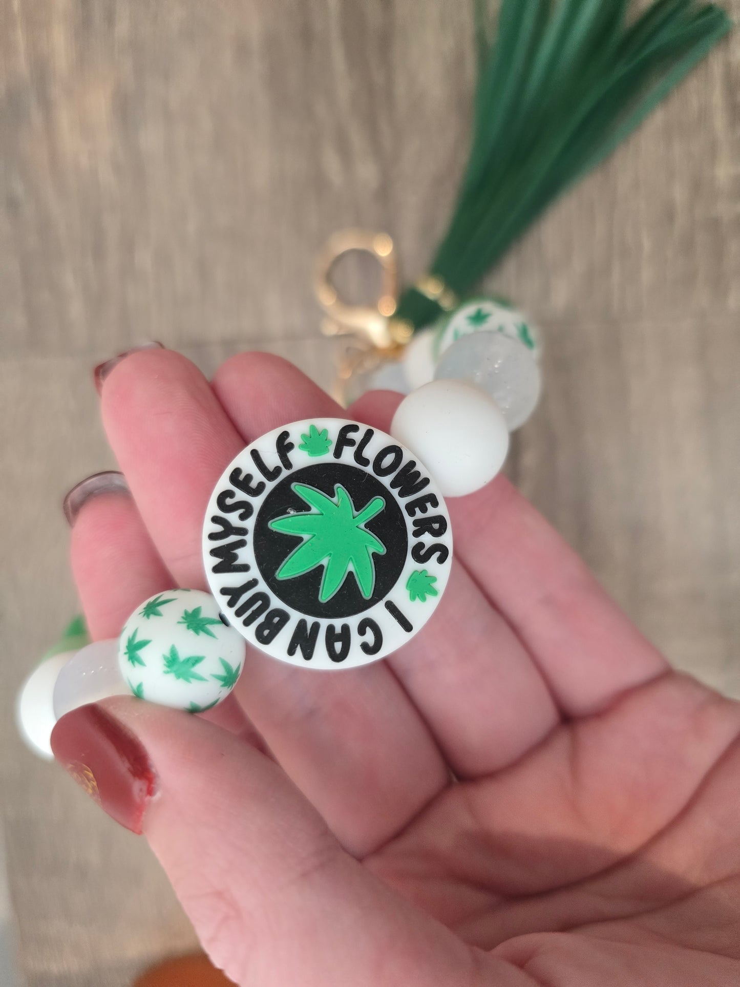 Buy Myself Flowers - Stoner Babe Keychain