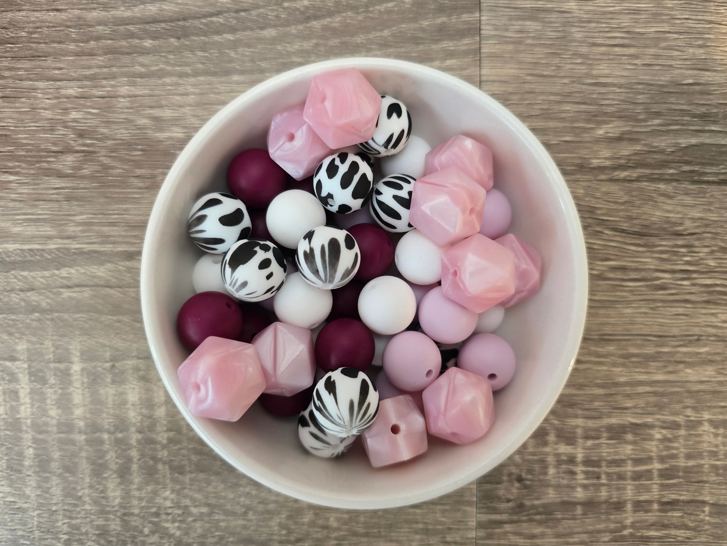 Cow Print Bulk Beads