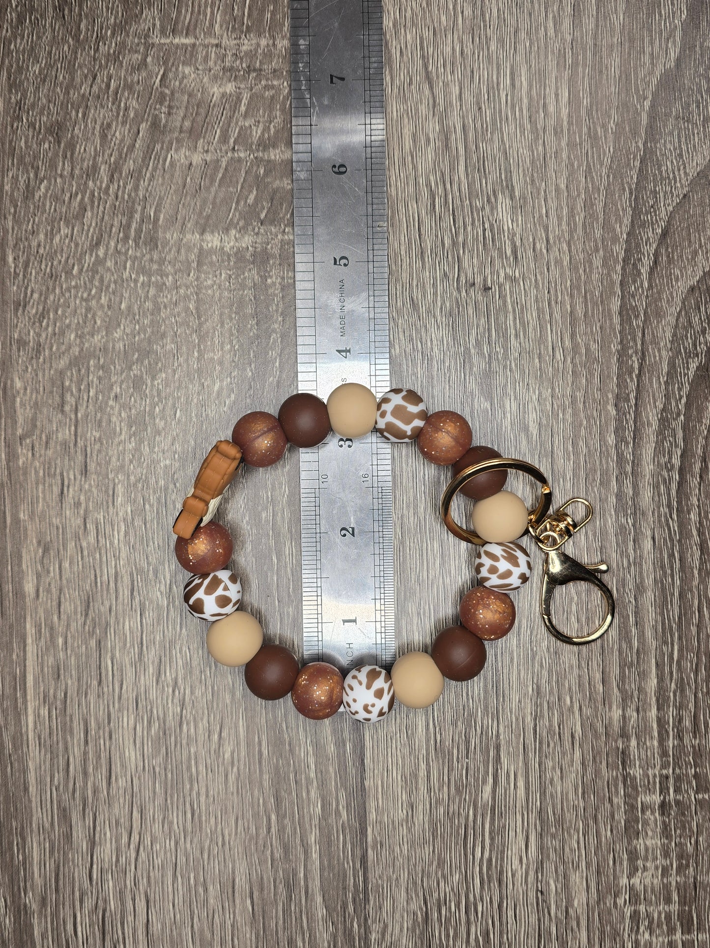 Highland Cow Wristlet Keychain