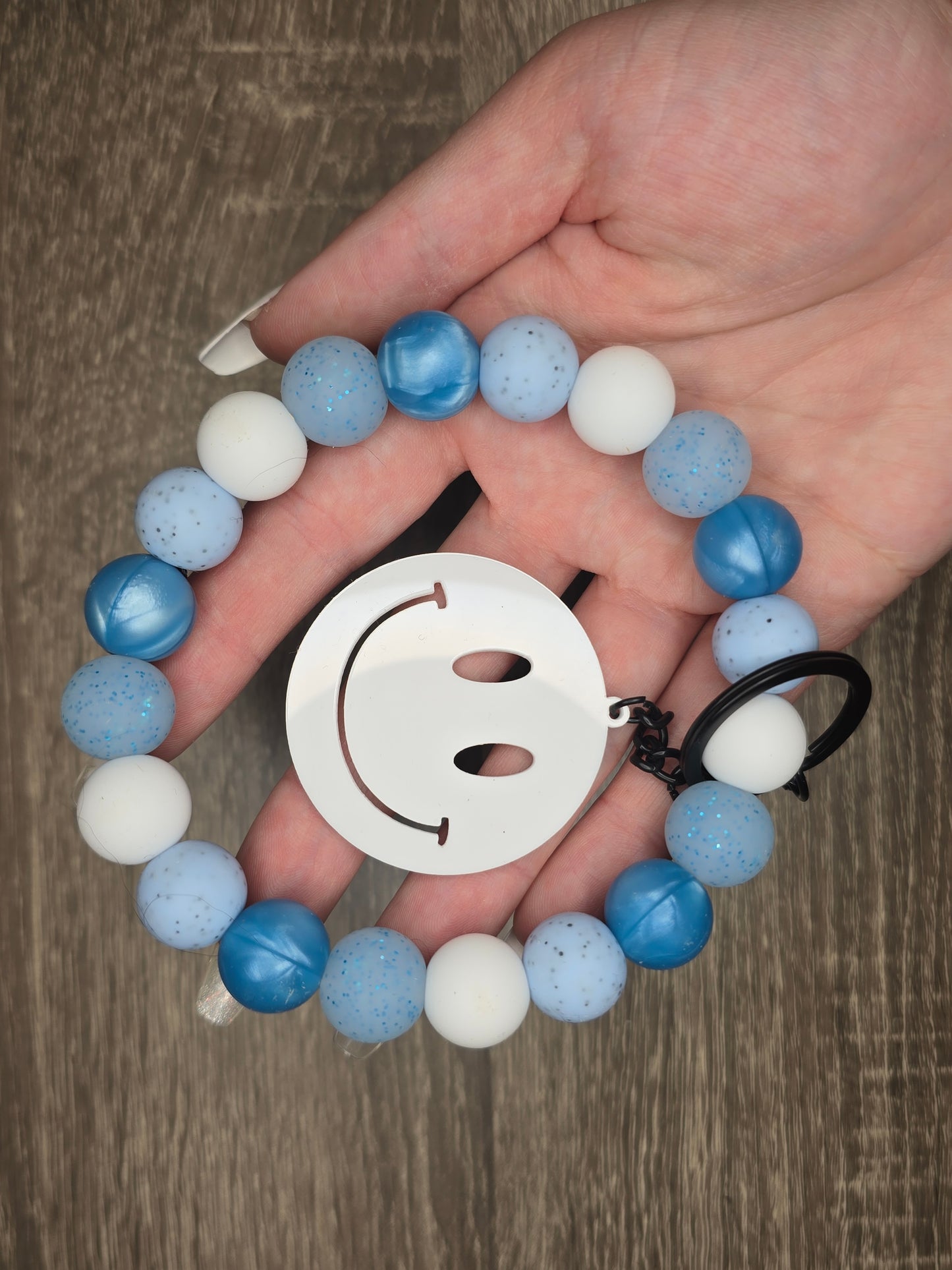 Blue Dreams Wristlet Keychain