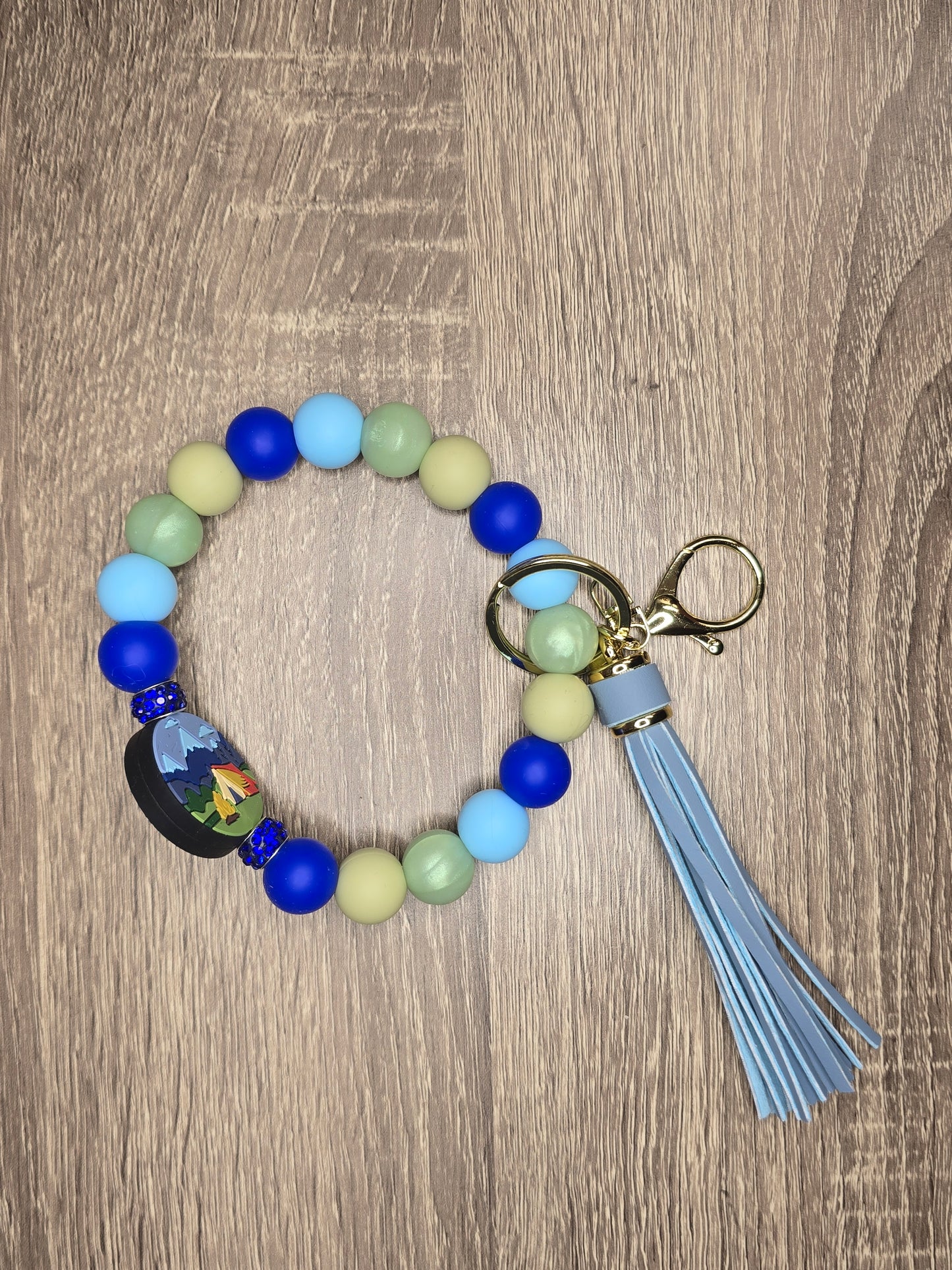 Camping Wristlet Keychain