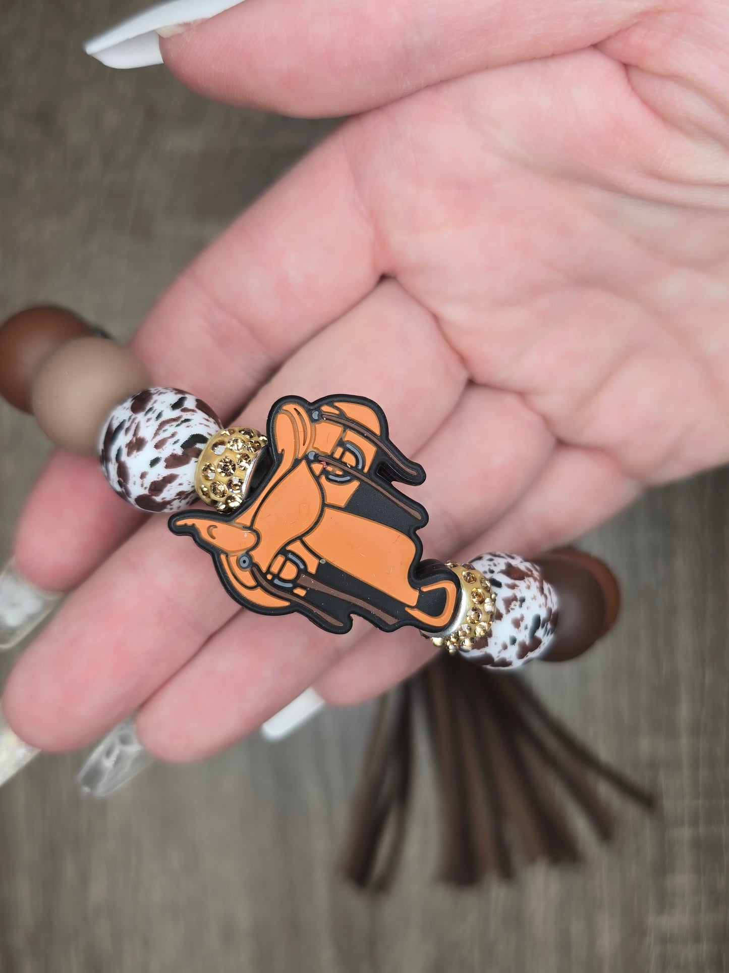 Western Saddle Wristlet Keychain