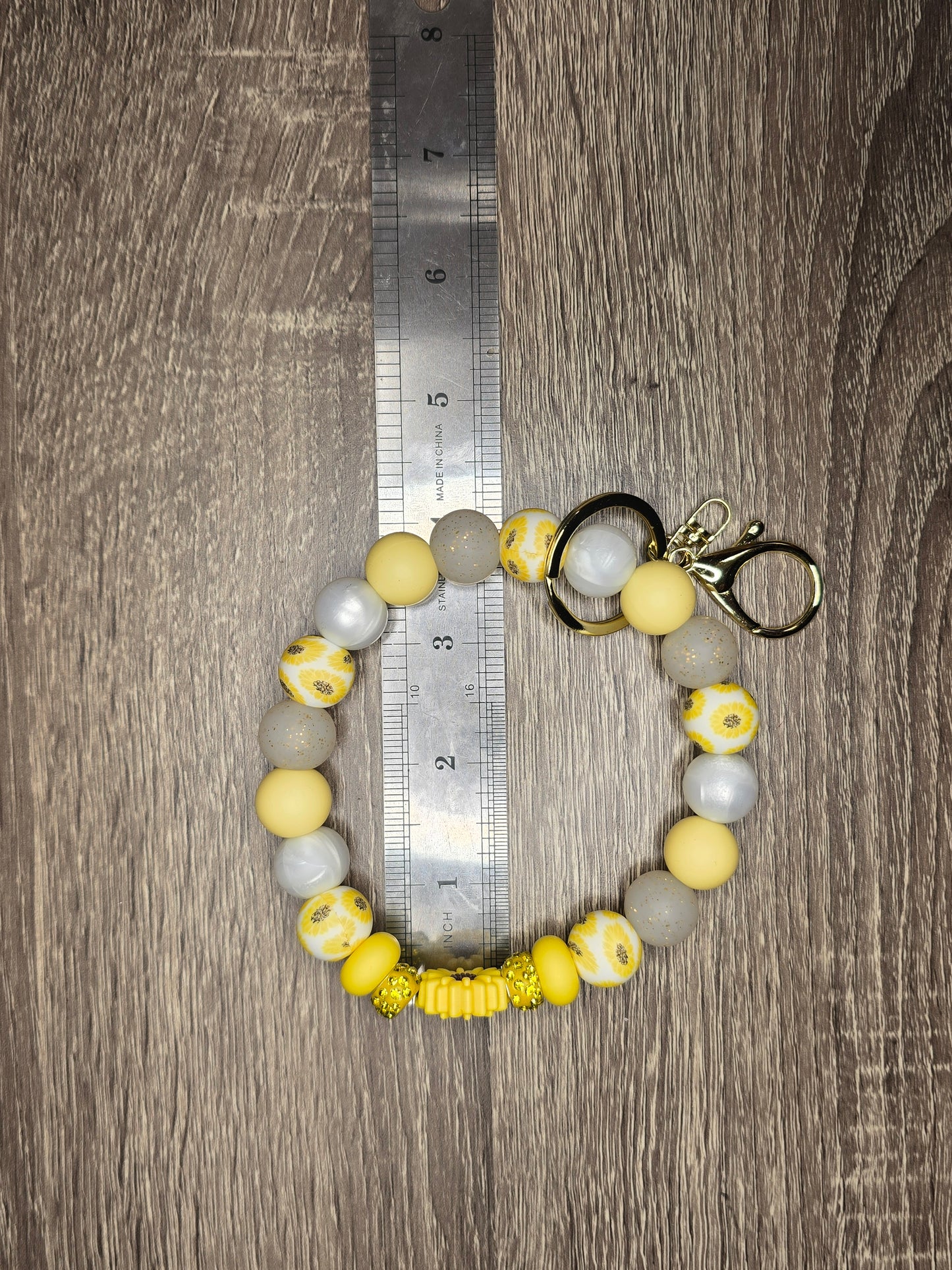 Sunflower Wristlet Keychain