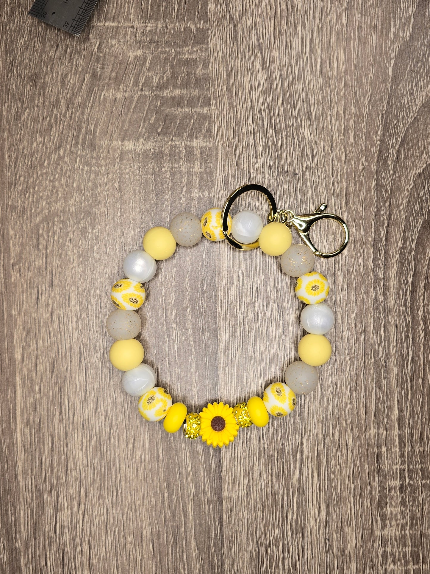 Sunflower Wristlet Keychain