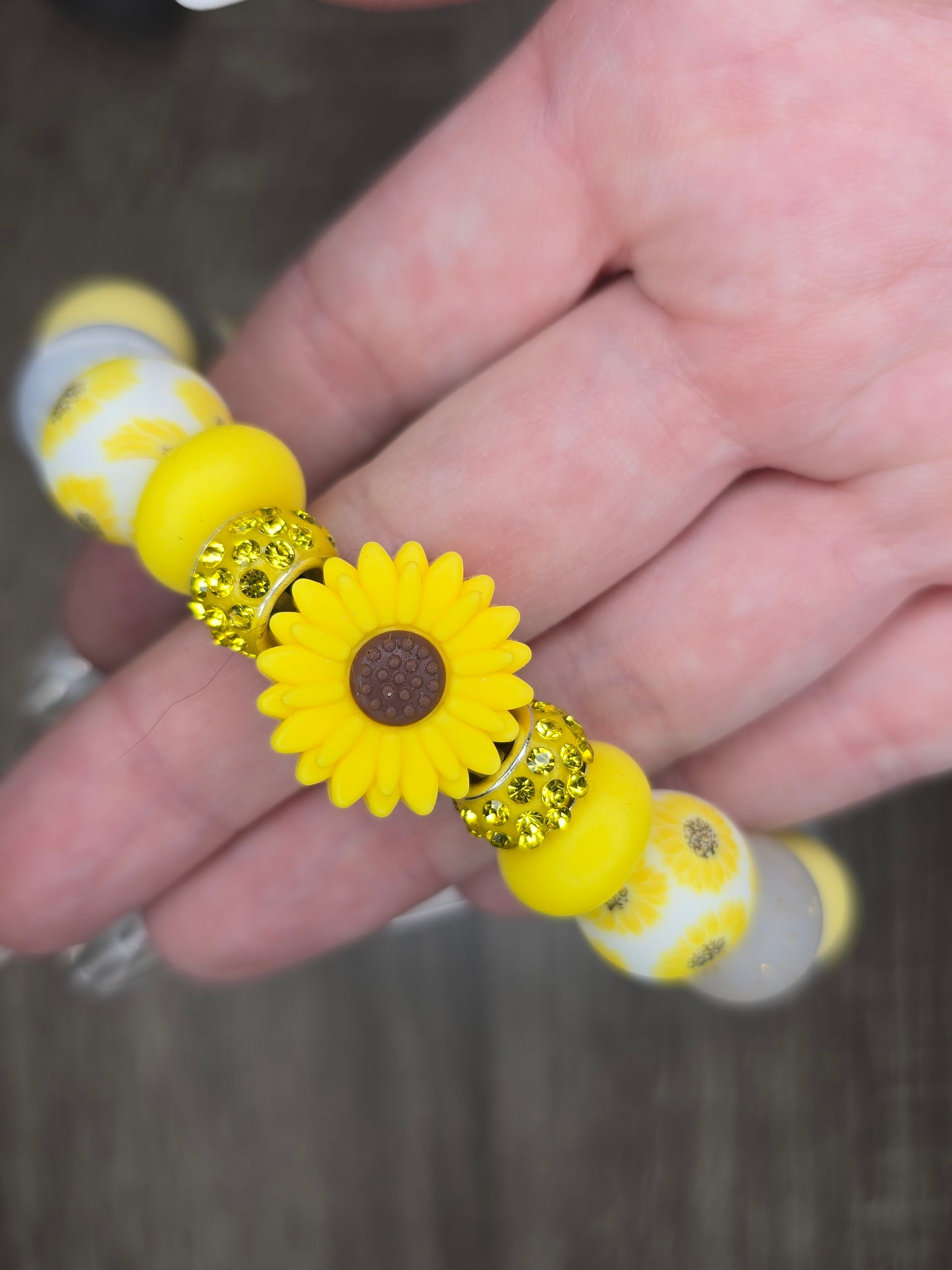 Sunflower Wristlet Keychain