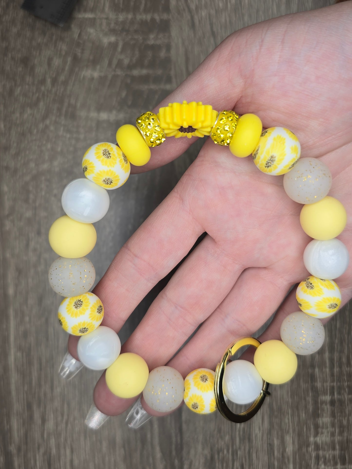 Sunflower Wristlet Keychain