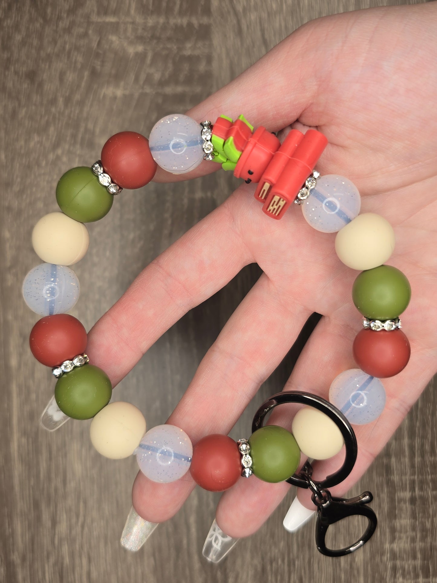 Plant/ Book Lover Wristlet Keychain