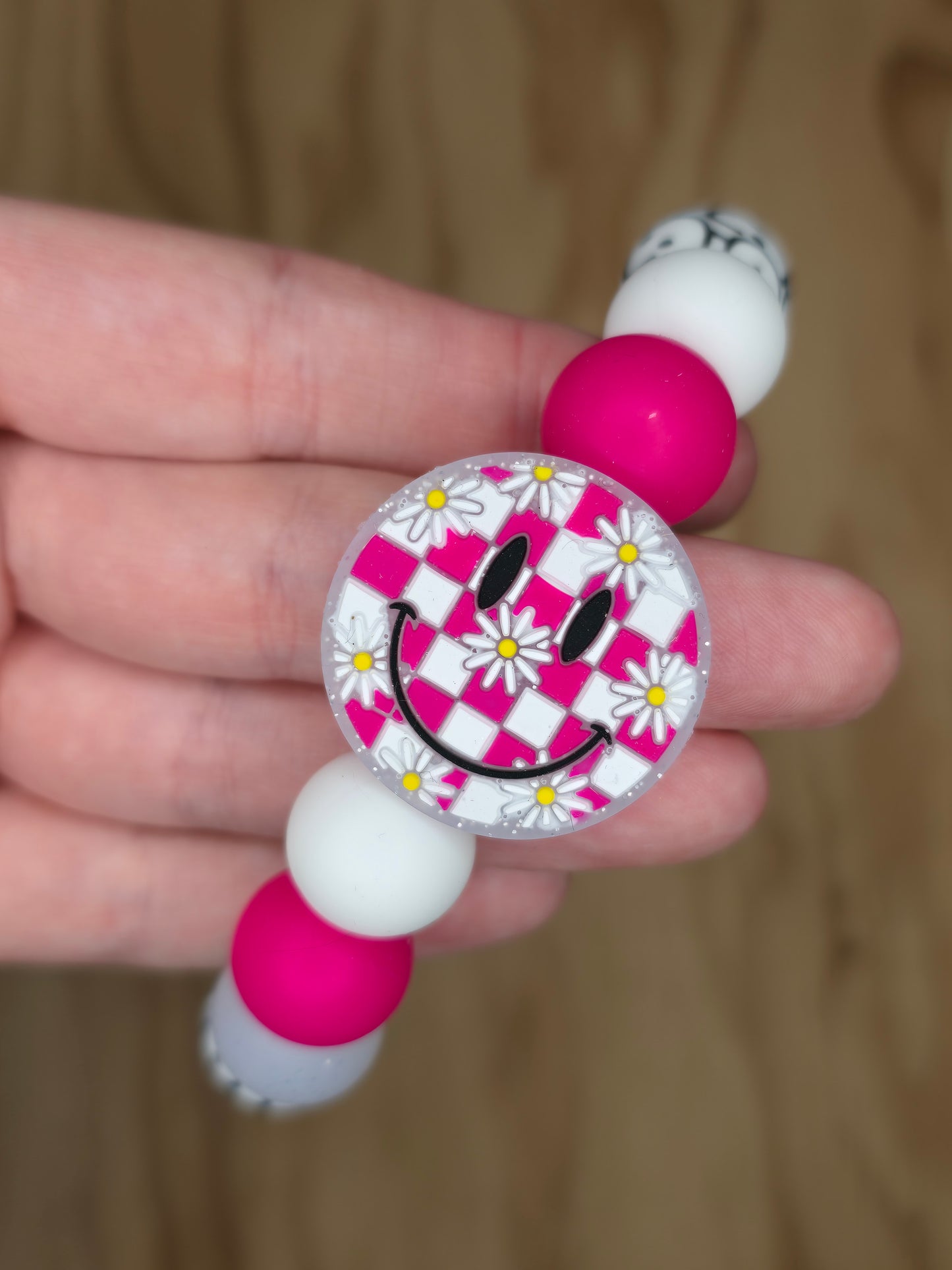 Smiley Face Wristket Keychain