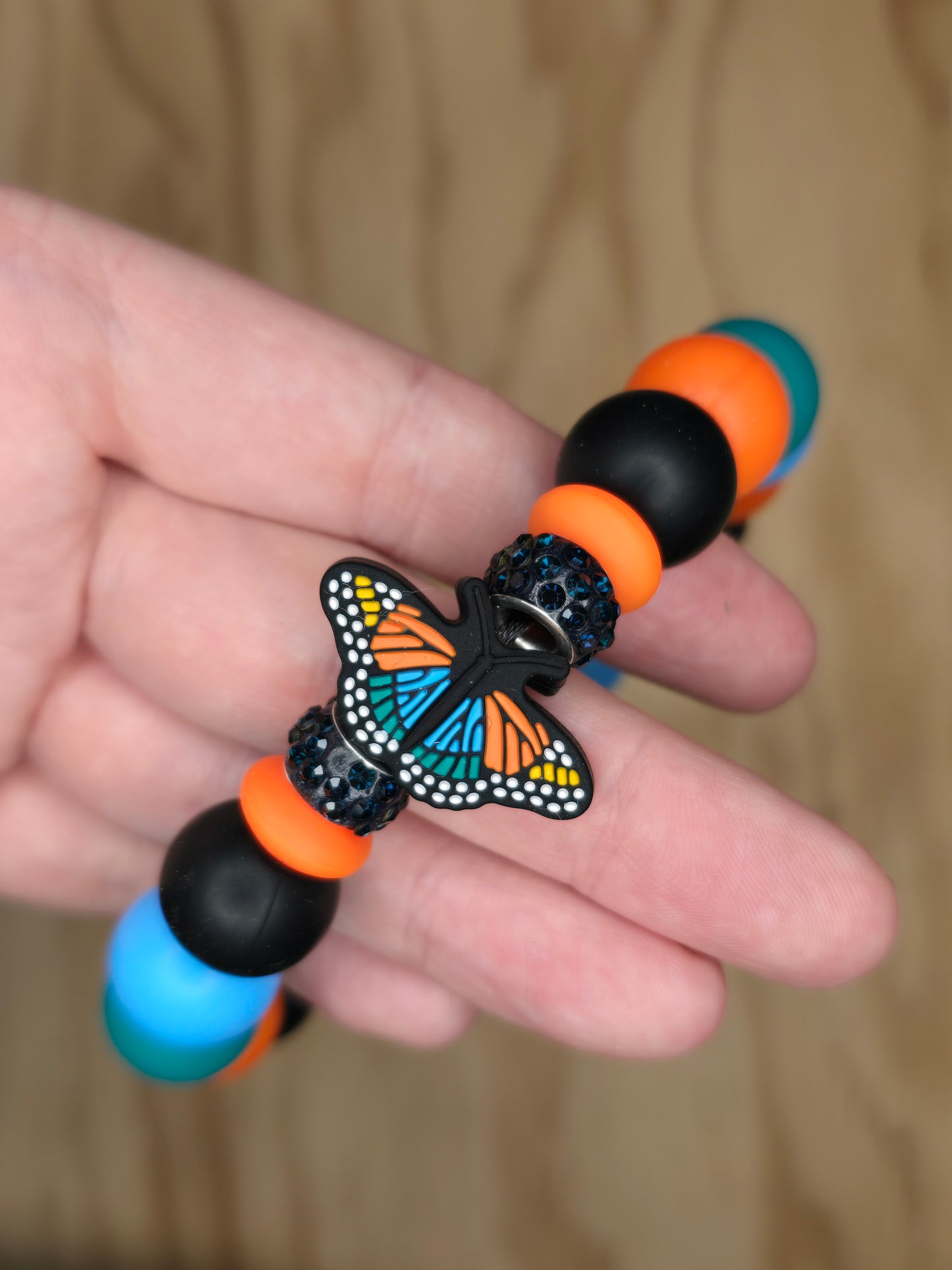 Butterfly Wristlet Keychain