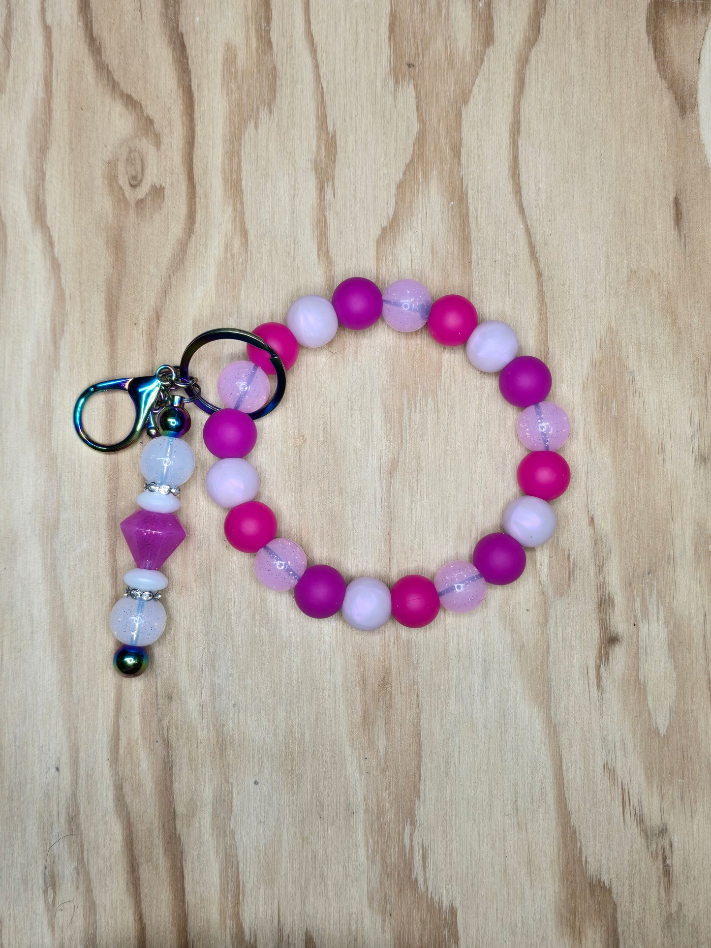 Pink Diamond Wristlet Keychain