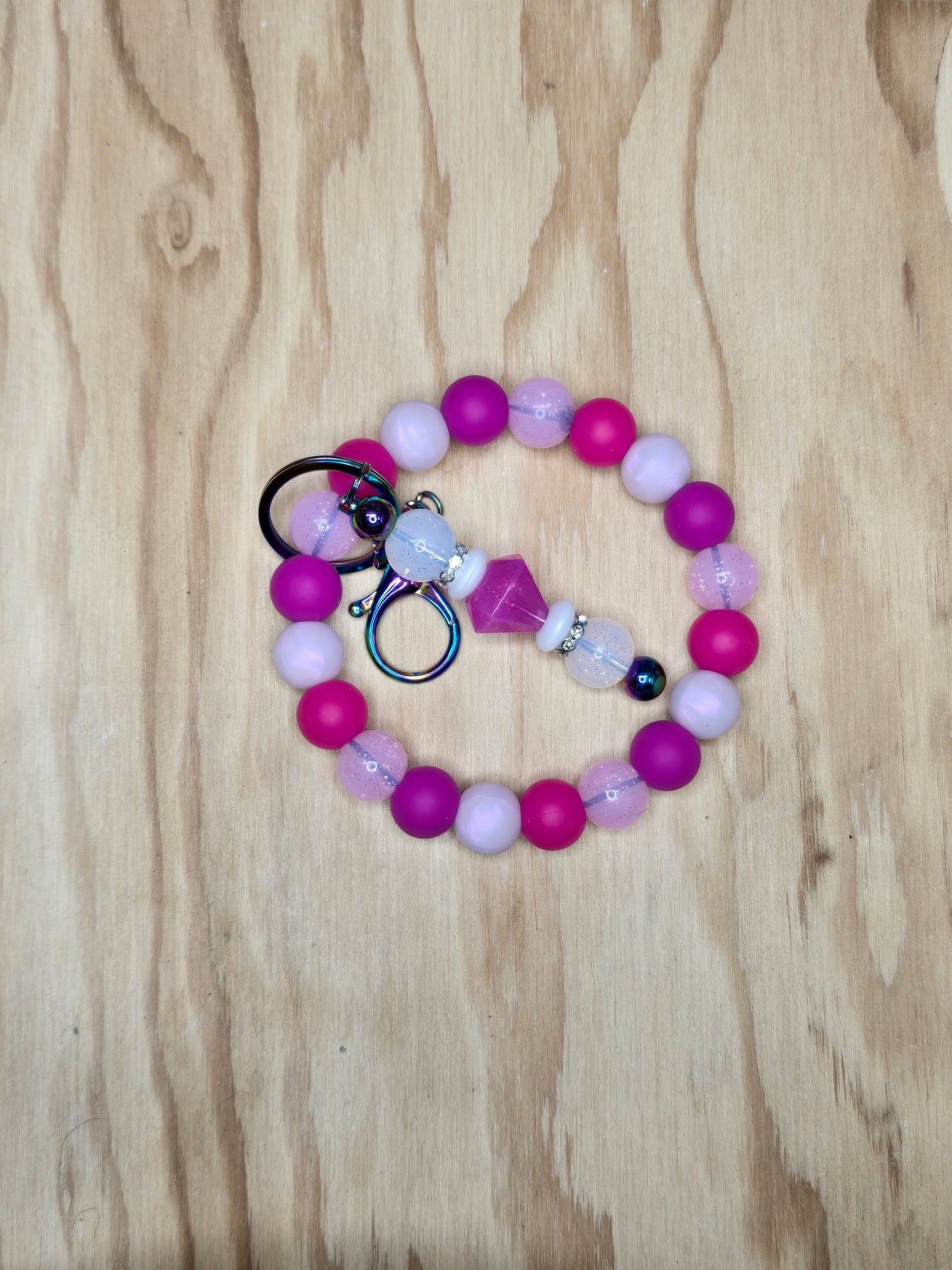 Pink Diamond Wristlet Keychain