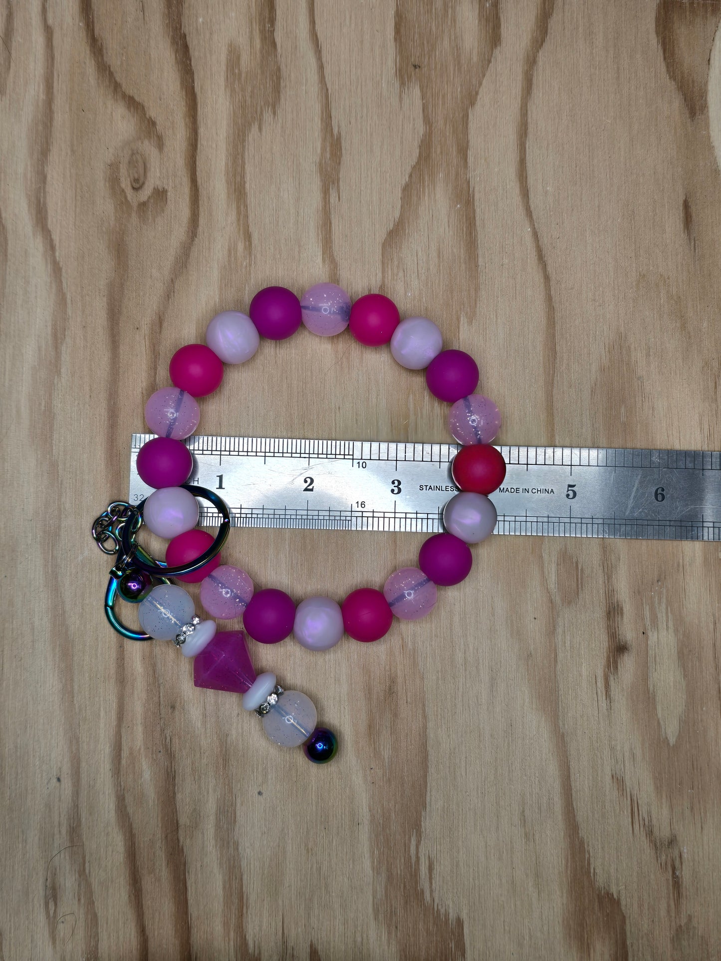 Pink Diamond Wristlet Keychain