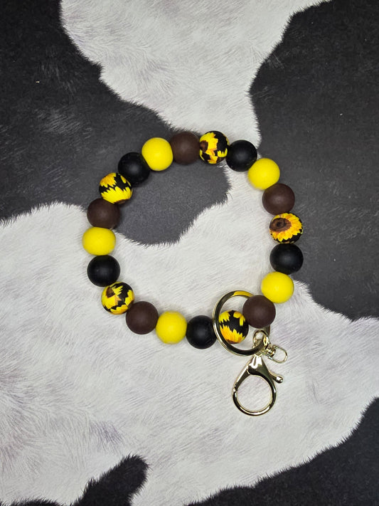 Sunflower Lover Wristlet Keychain