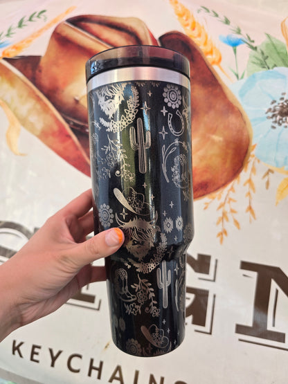 Highland Cow Western 40 Tumbler