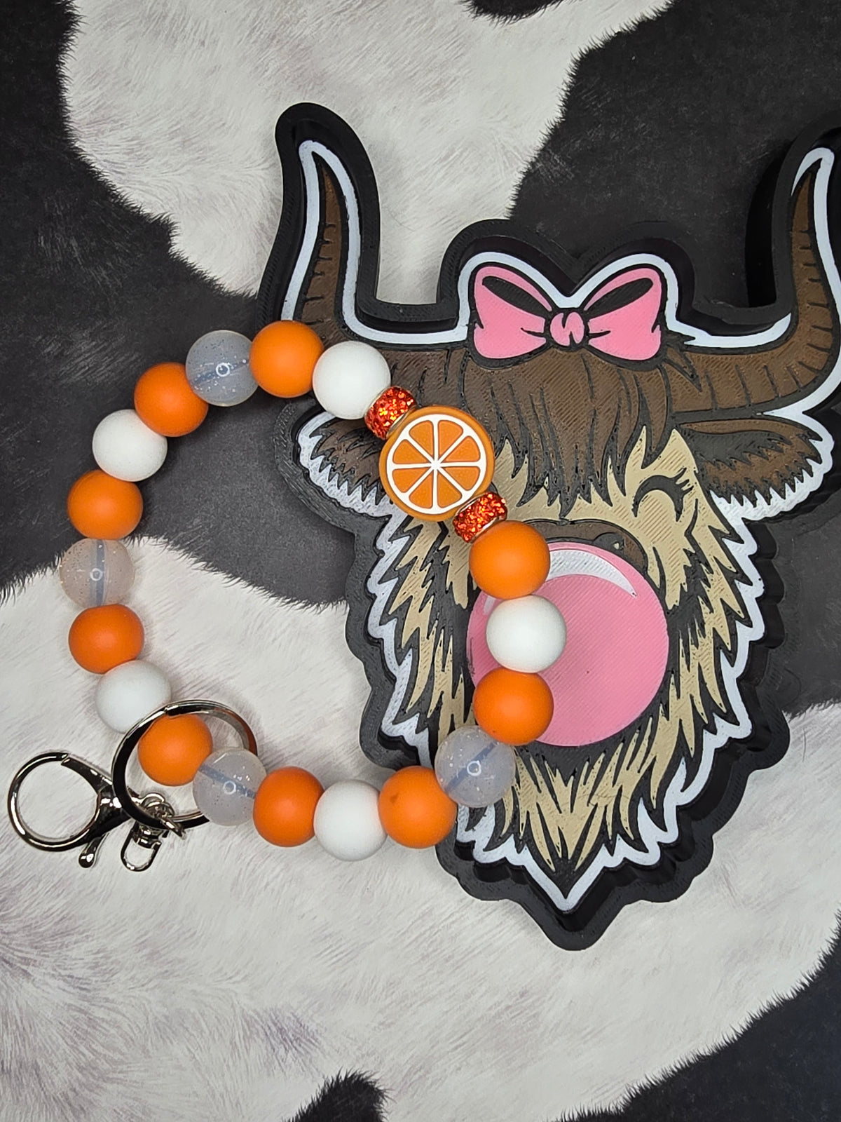 Orange You Happy 🍊 Wristlet Keychain