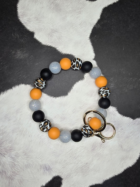 Leopard Print Wristlet Keychain